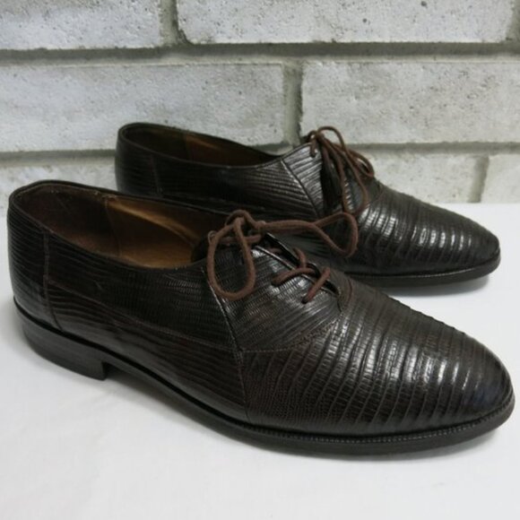 Ennesi Genuine Lizard Vintage Dress Oxfords Authentic Footwear Shoes 7 main image 7